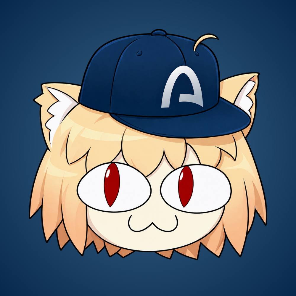 Neco-Arc on a navy blue background